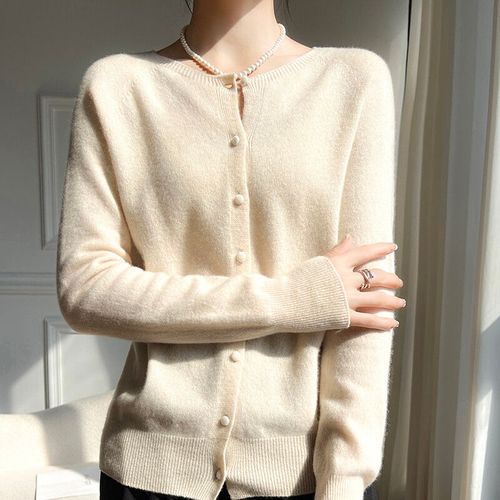 Winvynee-Pull Cardigans En Laine Pour Femmes,Laine,Monochromatique,Décontracté,Chaud,Tricots D'extérieur,Automne,Hiver,Vêtements Pour Femmes,Y-2024,B1263018