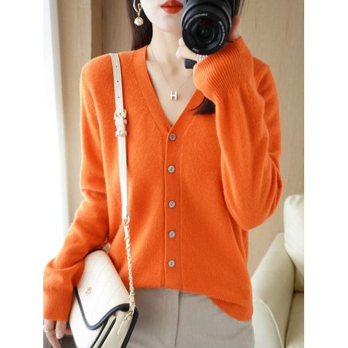 Cardigan En Tricot À Simple Boutonnage Pour Femmes,Pull Décontracté,Manches Longues,Chaud,Mode Coréenne,Printemps,Automne,Hiver,2025
