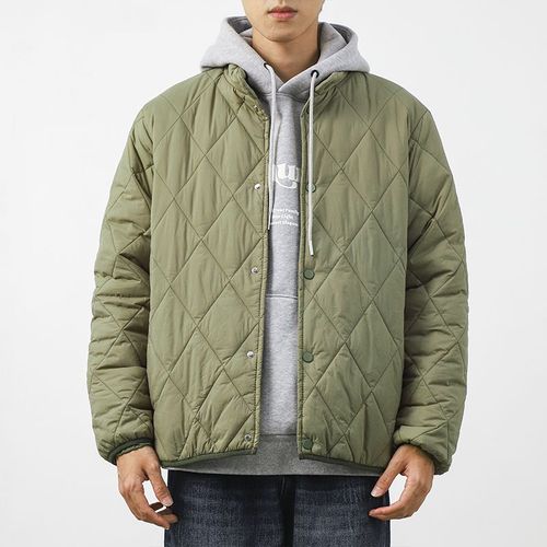 Dudiets Lingge-Veste De Baseball En Coton Cousue Pour Homme,Vêtement Vintage,Solide,Épais,Col Montant,Imbibé,Hiver