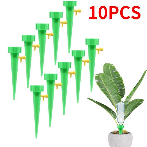 Analyste d'arrosage automatique pour plantes d'intérieur,dispositif d'irrigation goutte à goutte,abreuvoirs automatiques,gadgets de jardin créatifs,10 pièces,5 pièces - Type Green-10Pcs