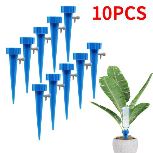 Analyste d'arrosage automatique pour plantes d'intérieur,dispositif d'irrigation goutte à goutte,abreuvoirs automatiques,gadgets de jardin créatifs,10 pièces,5 pièces - Type Blue-10Pcs #B