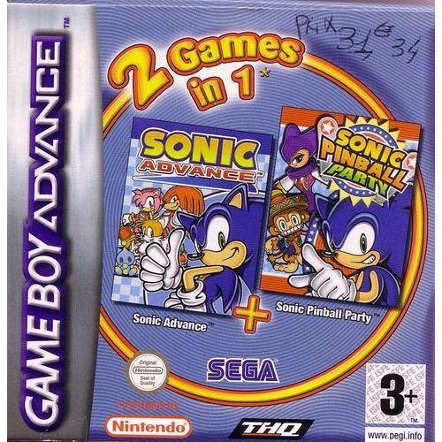 2 Games In 1: Sonic Advance + Sonic Pinball Party Game Boy Advance