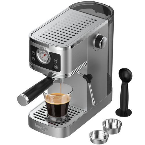 Iceagle Machine à expresso avec buse à mousse de lait CM1660B 1350W