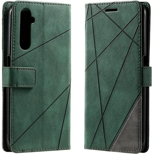 Coque Pour Samsung Galaxy A04s/ A04, Rabat Portefeuille De Protection Cuir Pu Etui, Silicone Tpu Bumper Magnétique Housse, Flip Porte Cartes Avec Fonction Support Cover Antichoc Ca[Coq315024]