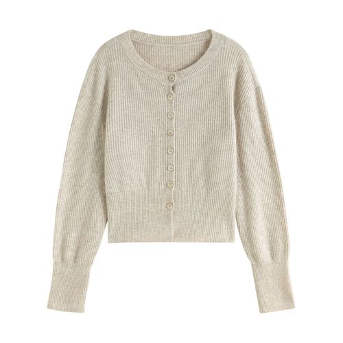 Fsle-Ensemble Deux Pièces 5.5% Laine Ogo Chic Pour Femme,Cardigan Et Jupe Longue,Automne Et Hiver 2024,24fs14bahn + 24fs14146