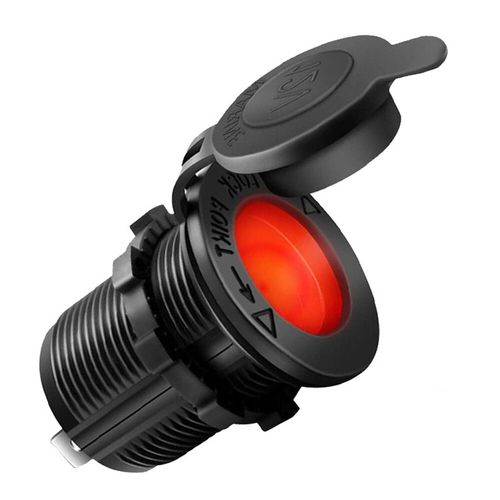Prise Allume-Cigare Étanche 12v,Pour Voiture,Bateau,Moto,Tracteur,Prise De Courant,Accessoires De Voiture - Type Red Light