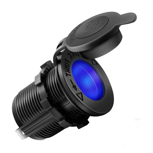 Prise Allume-Cigare Étanche 12v,Pour Voiture,Bateau,Moto,Tracteur,Prise De Courant,Accessoires De Voiture - Type Blue Light