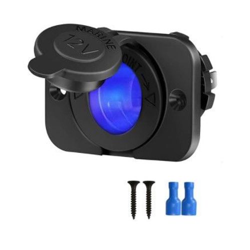 Prise Allume-Cigare 12v,Étanche,Pour Voiture,Bateau,Moto,Tracteur,Accessoires De Voiture - Type Bule Led