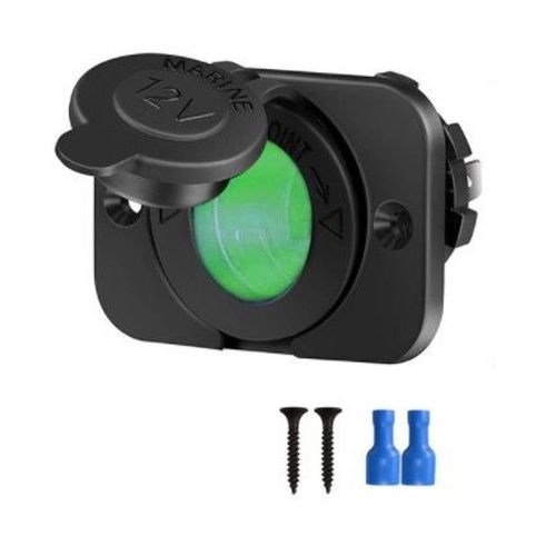 Prise Allume-Cigare 12v,Étanche,Pour Voiture,Bateau,Moto,Tracteur,Accessoires De Voiture - Type Green Led