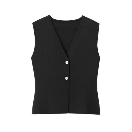 Zevity-Cardigan À Boutonnage Simple Pour Femme,Pull À Col En V,Lèvent Dorés,Style Chic,Nouvelle Mode,Y-Sw6250
