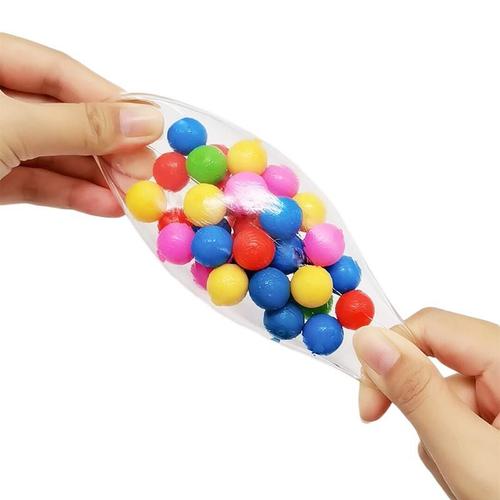 Squeeze Ball Toy, balles anti-stress spongieuses avec perles colorées, jouet  sensoriel pour soulager le stress, l'anxiété, outil d'exercice à la main  pour enfants adultes (lisse)