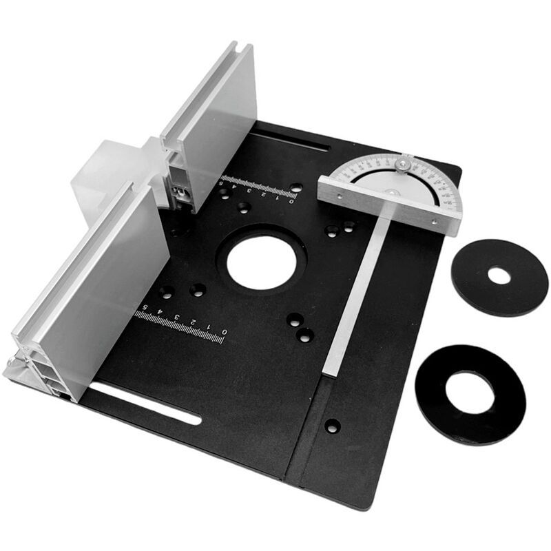 Lot de 3 plaques d'insertion de table de toupie en alliage d...