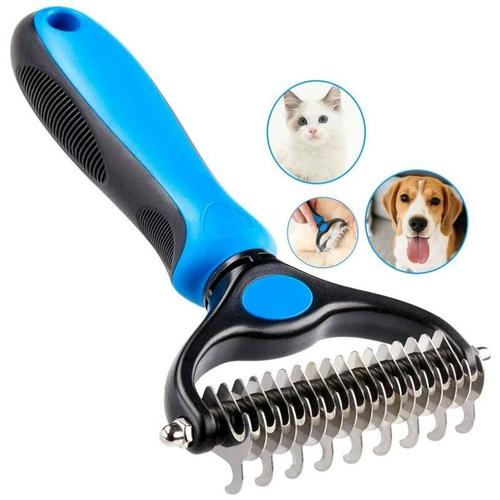 Chien Brosse Chat, Peigne Déméloir Chien Professionnel Et Brosse Chien Poil Long, Râteau De Toilettage Pour Chien Et Chat Enlever Le Sous-Poil Des Animaux De Compagnie