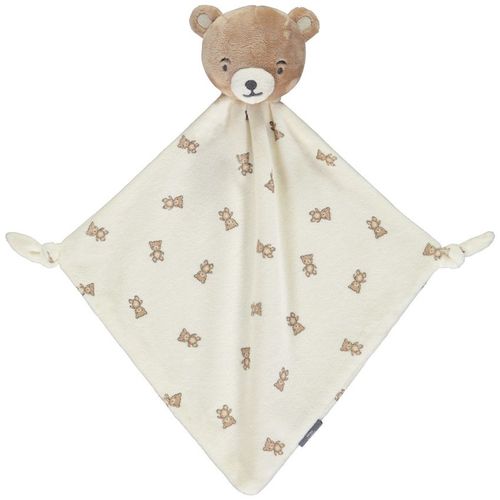 Doudou Plat Ourson En Velours Imprimé Pour Bébé - Beige