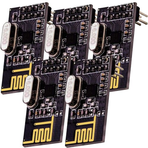 5 x 2,4 GHz Antenne Module Compatible avec NRF24L01 emetteur-recepteur sans Fil WiFi Récepteur RF Récepteur Module Compatible avec Arduino et Raspberry Pi y Compris Un eBook(Q1184)