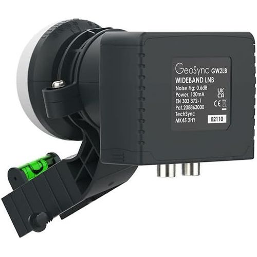LNB LNB à large bande pour antenne satellite Freesat 4K HD SKY Q TV satellite récepteur satellite Design klaxon avec support de niveau à bulle(Q988)