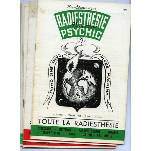 Radiesthésie Psychic Magazine, Années 1965, 1966, Lot De 6 Magazines - N° 127 Et 130 À134