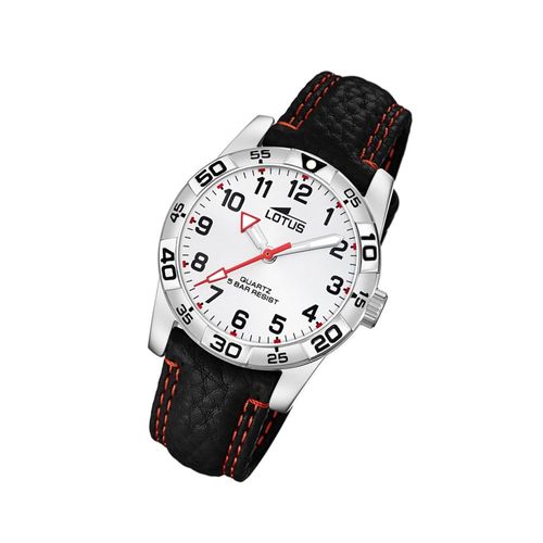 Montre Jeunesse Lotus Élégante 18665/1 Montre-Bracelet En Cuir Junior Noir Ul18665/1
