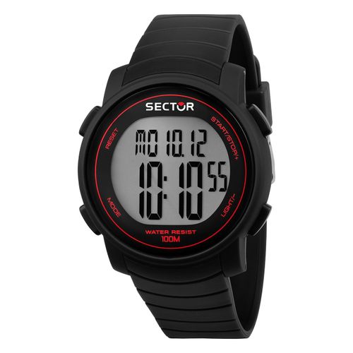 Montre Homme Sector Numérique Bracelet Pur Noir Use51543001