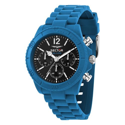 Montre Homme Sector Multifonction Bracelet Silicone Bleu Use51549005