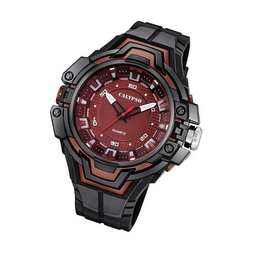 Montre Pour Hommes Calypso K5687/6 Montre-Bracelet En Plastique Pur Analogico Noir Uk5687/6