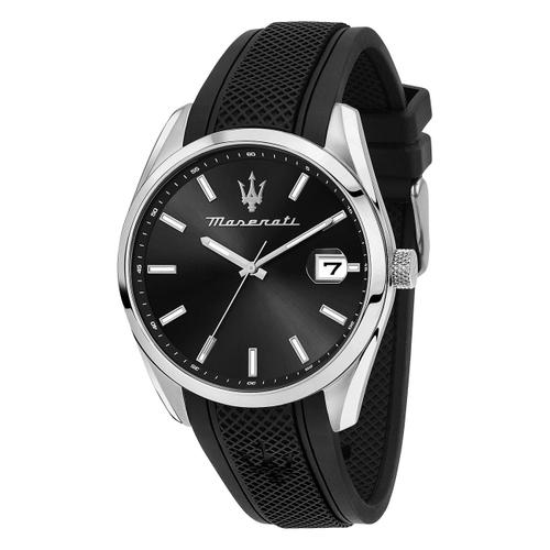 Montre Homme Maserati Attrazione Analogique Silicone Noir Umar8851151004