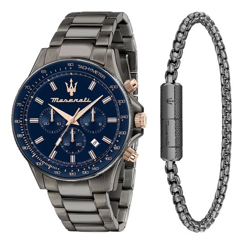 Montre-Bracelet Pour Homme Maserati Sfida Chrono Acier Inoxydable Gris Umar8873640020