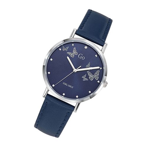 Montre-Bracelet Pour Femme Girl Only Bleue Analogique 699348 Go Avec Bracelet En Cuir Ugo699348