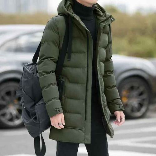 Doudounes Longues Décontractées À Capuche Coupe Couvertes Pour Hommes,Vestes D'hiver Pour Hommes,Parkas Chaudes,Vêtements D'extérieur Pour Hommes,Taille Masculine,