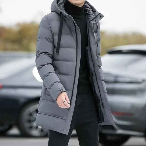 Doudounes Longues Décontractées À Capuche Coupe Couvertes Pour Hommes,Vestes D'hiver Pour Hommes,Parkas Chaudes,Vêtements D'extérieur Pour Hommes,Taille Masculine,