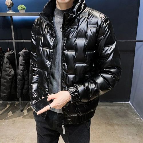 Chimdownmanteau Matelassé En Coton Pour Hommes,Veste Courte Épaissie,Col Montant,Style Coréen,Adapté Aux Étudiants,Mode Hivernale