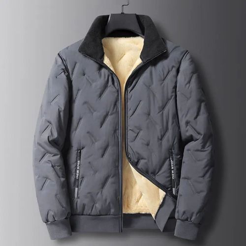 Veste Matelassurera En Coton Pour Homme,Manteau Simple Doublé De Sourire,Coupe Adt,Épaissie,Américains D'âge Moyen,Automne,Hiver