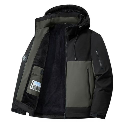 Parkas Imperméables Pour Hommes,Vestes Optiques Chaudes,Poignées De Chapeau Amovibles,Doublure En Laine,Parka Smile Combmale,Veste D'hiver Grande Taille