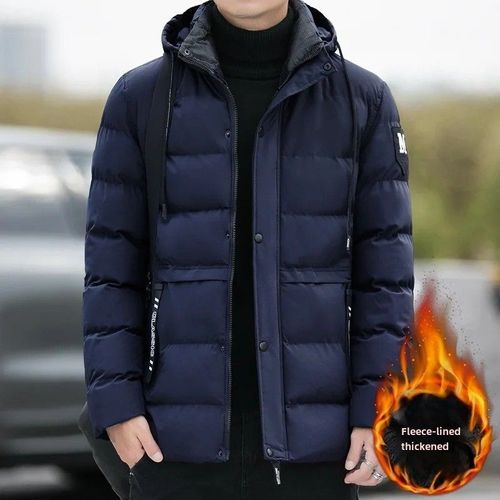 Oxford-Manteau En Coton Épais Pour Homme,Coupe-Vent,Imperméable,À La Mode,Polyvalent,À Capuche,Rembourré,Grande Taille,Pour L'hiver