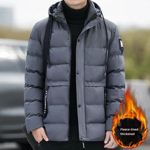 Oxford-Manteau En Coton Épais Pour Homme,Coupe-Vent,Imperméable,À La Mode,Polyvalent,À Capuche,Rembourré,Grande Taille,Pour L'hiver
