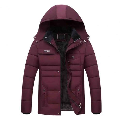 Chimcold Verde-Veste À Capuche Pour Homme,Manteau Thermique Lavable,Solide,Pour L'extérieur,Coupe-Vent,Décontracté,Hiver