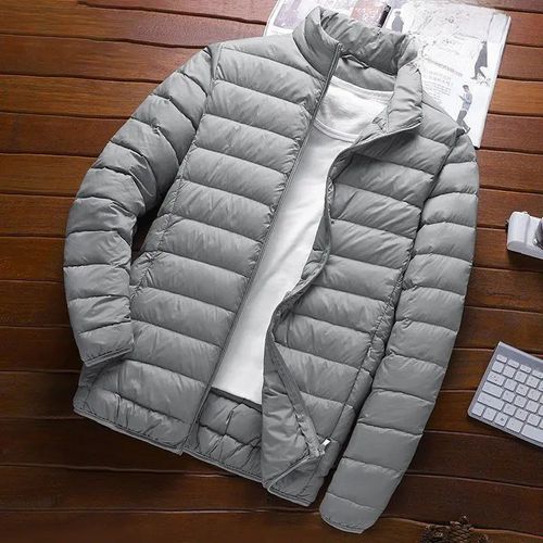 Veste Matelassurera En Coton À Capuche Légère Pour Homme,Manteau À Capuche,Col Montant,Mince,Solide,Décontracté,Polyvalent,Chaud,Document,Hiver