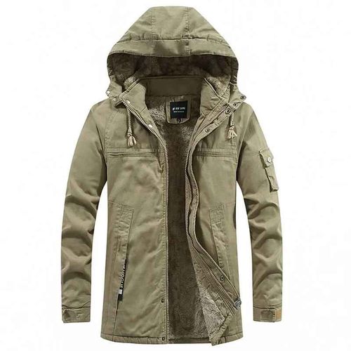 Vestes Militaires À Capuche Coupe-Vent Pour Hommes,Veste Universitaire Chaude,Coton Lavé,Optique Smile,Parkas Décontractées,Manteau D'hiver