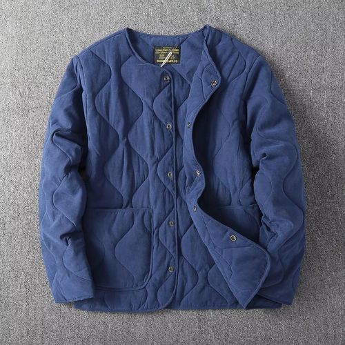 Manteau Matelassé Vintage En Coton Épaissi Pour Hommes,Veste Matelassurera Chaude,Polyvalent,Vêtements D'extérieur Ajustés,Hiver,Automne,2024