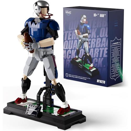 Quarterback, Sets De Jeux De Construction De Rugby Pour Adultes Et Fans De Football, Décoration Pour La Maison Et Le Bureau À Domicile, Idée De Cadeau (660 Pièces, Nf10278)