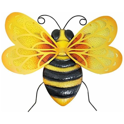 21x19.5 cm grande abeille en métal décoration murale intérieur suspendu verre décor abeille décor extérieur salon chambre