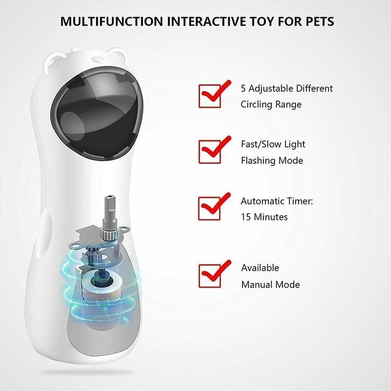 Jouet Laser Automatique Pour Chat, Jouets Laser Interactifs ... - 4