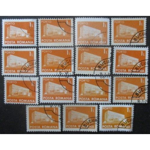 Roumanie Taxe N°138 X 15 Partie Gauche Oblitéré