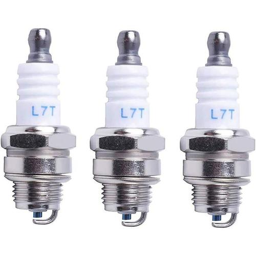 Bougie d'allumage L7T Tronçonneuse Tondeuse à gazon Petit Moteur Accessoire Pièces Compatib avec STIHL Hus-qvarna Rep NGK BPMR7A 4626 Equivance RCJ6Y Champion Bosch WSR6F,Pack de 3