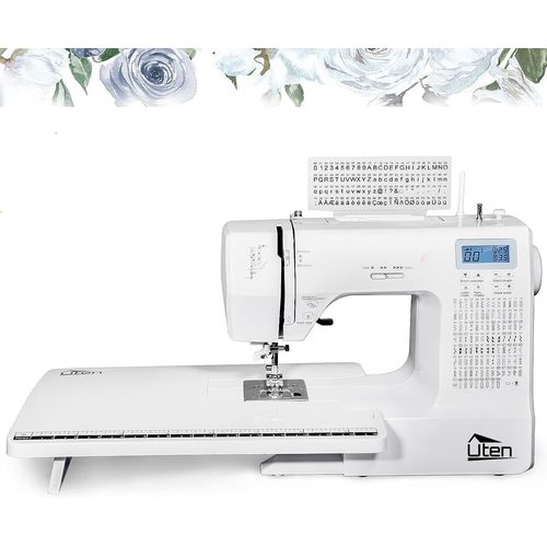 Machine à Coudre électronique Bras Libre avec 200 Points avec Table D'extension pour les Débutants et les Amateurs de Bricolage.[Y18]