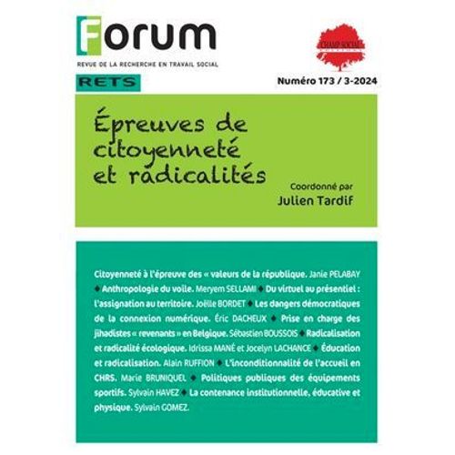 Forum 173 : Épreuves De Citoyenneté Et Radicalités