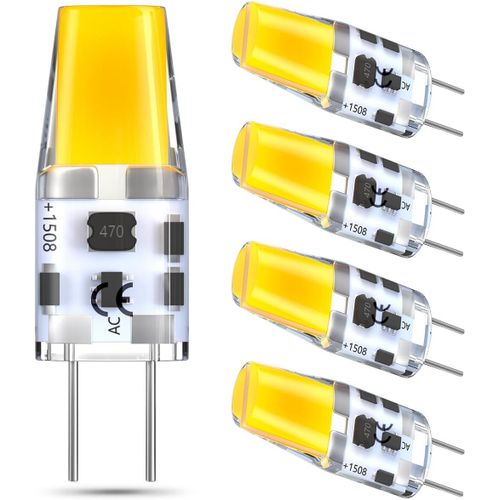 Ampoules À Led G6.35 / Gy6.35 3w Ac/Dc 12v Blanc Chaud 3000k Bi-Pin Jc Type Ampoule À Capsule Remplacement De L'ampoule Halogène 25w 30w Gy6.35/G6.35 (Non Dimmable, Lot De 5)[Amp250277]