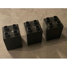 Lot de 3 LEGO DUPLO noir brique 31110