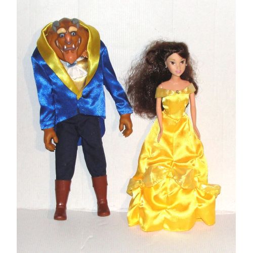 Poupée La Belle Et La Bête Lot De 2 Poupée La Belle Et Le Prince Qui Devient La Bête Disney