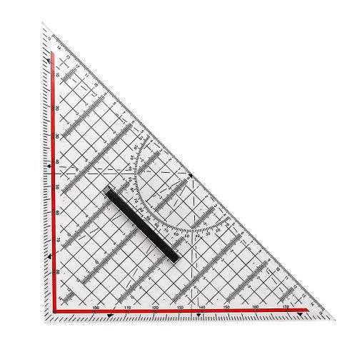 30cm Drawing Triangle Ruler Multi-Fonction Drawing Ruler Avec Poigne Protractor Mesure Rgle S